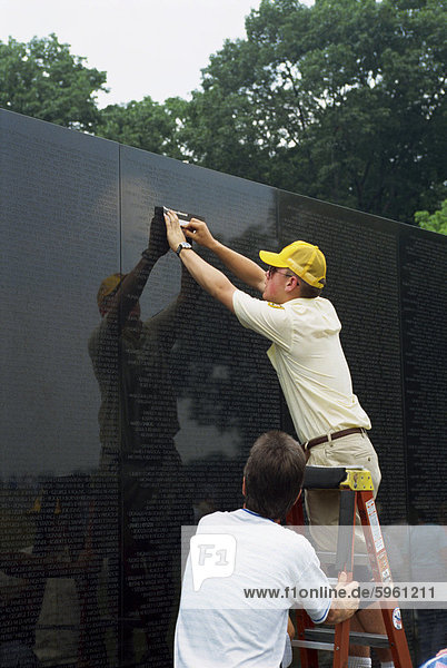 Vietnam War Memorial  Washington D.C.  United States of America  North America