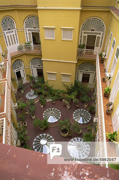 Hof  Hotel Plaza  Havanna  Kuba  Westindische Inseln  Mittelamerika