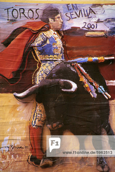 Matador Poster genommen 2001  Sevilla  Andalusien  Spanien  Europa