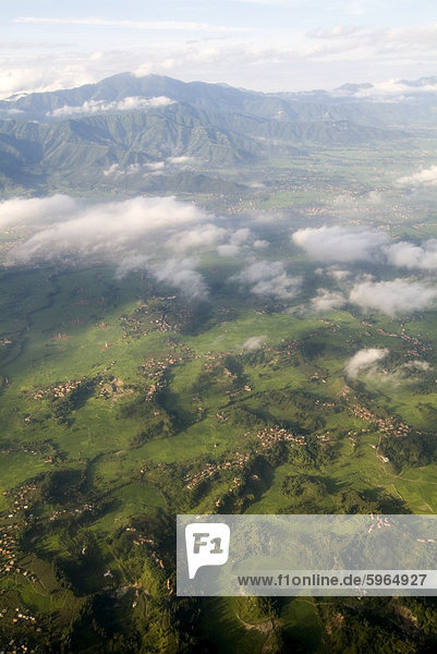 Luftbild von Nepal  Himalaya  Asien