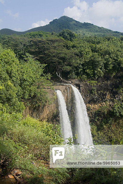 Wailua Falls  Kauai  Hawaii  Vereinigte Staaten von Amerika  Nordamerika