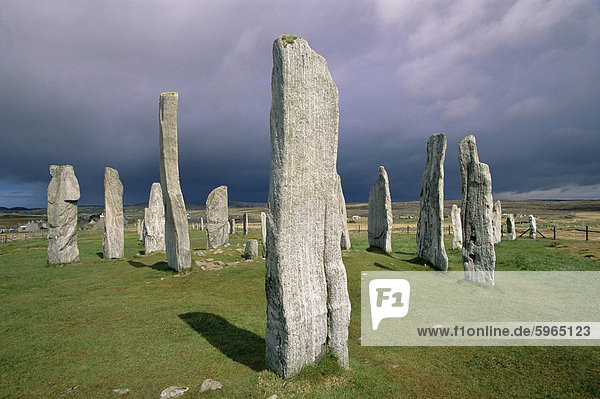 Callanish stehende Steine  Insel Lewis  Äußere Hebriden  Großbritannien westliche Inseln  Schottland  Europa