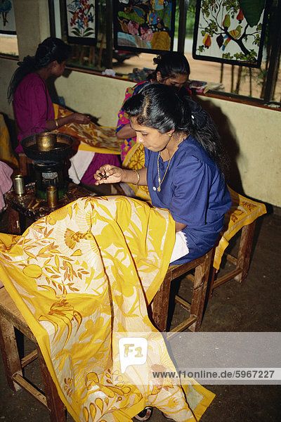 Batik machen Sri Lanka Asien