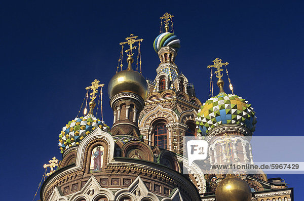Die Kirche von Verschüttetes Blut in St. Petersburg  Russland  Europa