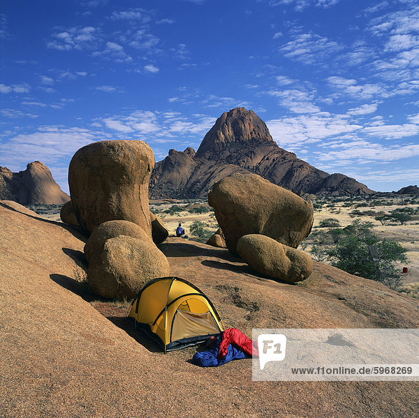 Campingplatz am Spitzkoppe-Bergen  Damaraland  Namibia  Afrika