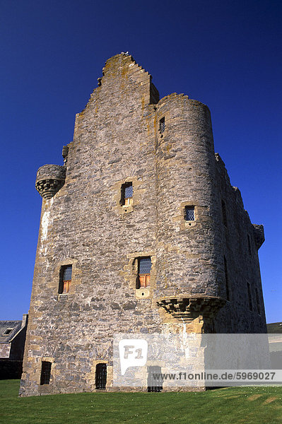 Scalloway Castle gebaut von Zwangsarbeit von Earl Patrick 1600  Scalloway  Shetland Islands  Schottland  Vereinigtes Königreich  Europa