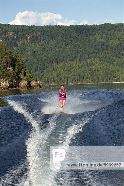 Waterskiing  British Columbia  Canada  North America