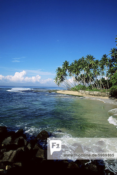 Strand in der Nähe von Galle  Sri Lanka  Indischer Ozean  Asien