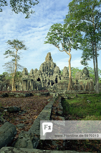 Der Bayon in Angkor  UNESCO-Weltkulturerbe  Siem ernten  Kambodscha  Indochina  Südostasien  Asien