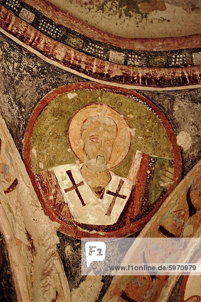 Kirche  Fresko in der Höhle im Freilichtmuseum  Göreme  Kappadokien  Anatolien  Türkei  Kleinasien  Asien