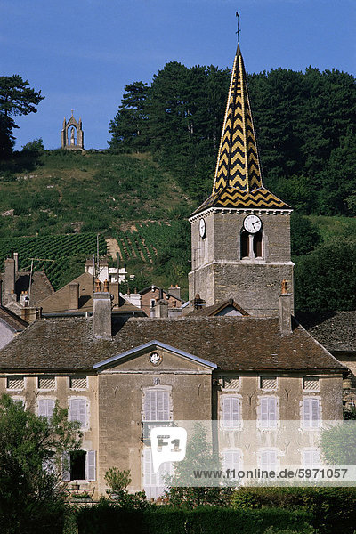 Dorf von Pernand-Vergelesses  Burgund  Frankreich  Europa
