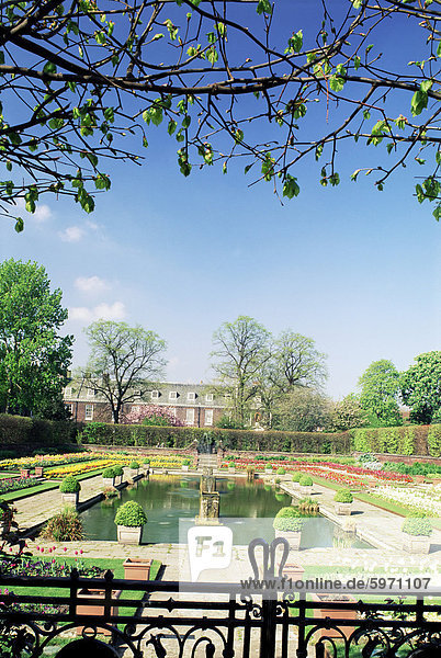 Sunken Garden  Kensington Gardens  London  England  Großbritannien  Europa