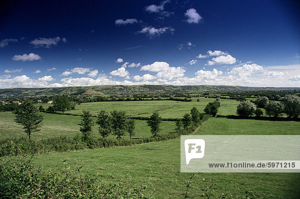 Der Mendip Hills von Wedmore  Somerset  England  Vereinigtes Königreich  Europa