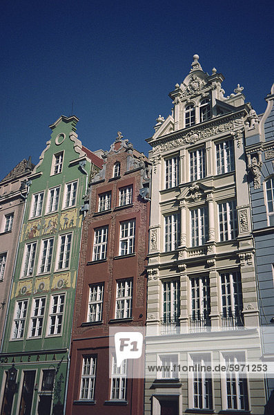 Europa Gebäude Fassade Hausfassade reparieren Danzig Polen