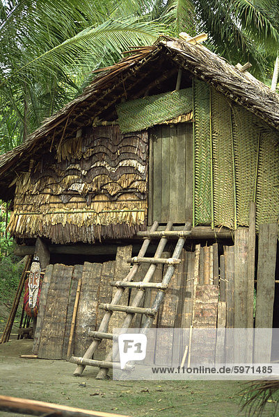 Leiter Leitern Tradition Wohnhaus Tür Pazifischer Ozean Pazifik Stiller Ozean Großer Ozean Pazifikinsel Papua-Neuguinea