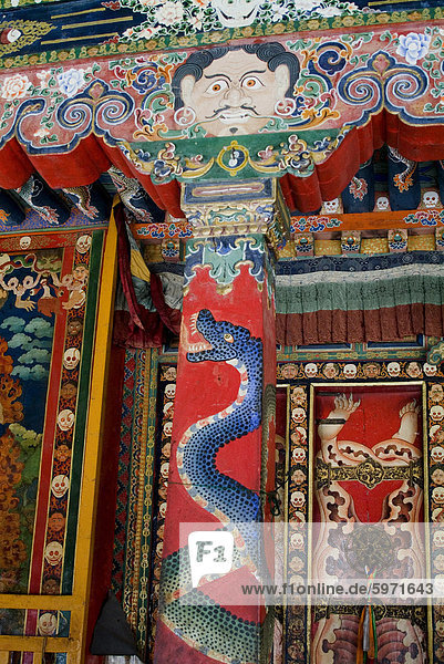 Detail Nechung Monastery Lhasa Tibet China Asia