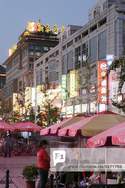 Wangfujing Dajie shopping district  Beijing  China  Asia