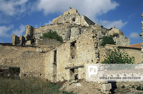 Burg von Iberer  Römer  Mauren und Christen  einschließlich El Cid und Ramon Cabrero  Morella  verwendet Castellon Provinz Valencia  Spanien  Europa