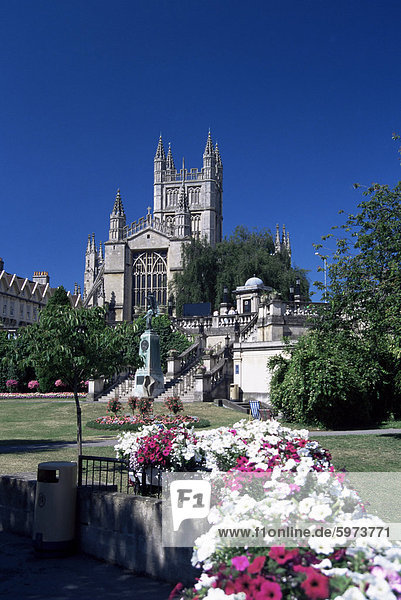 Umzug der Gärten und der Abtei  Bad  UNESCO Weltkulturerbe  Somerset  England  Vereinigtes Königreich  Europa