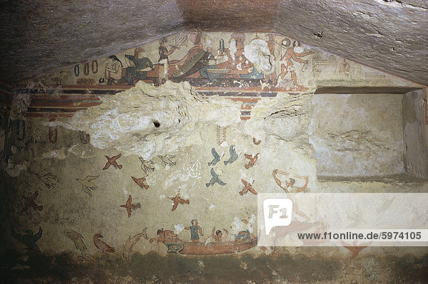 Etruskischen Grab  Tarquinia  Italien  Europa