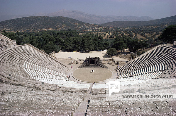 Restauriert Theater  Epidaurus  UNESCO Weltkulturerbe  Griechenland  Europa
