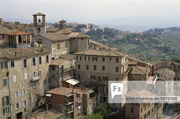 Stadt Skyline  Perugia  Umbrien  Italien  Europa