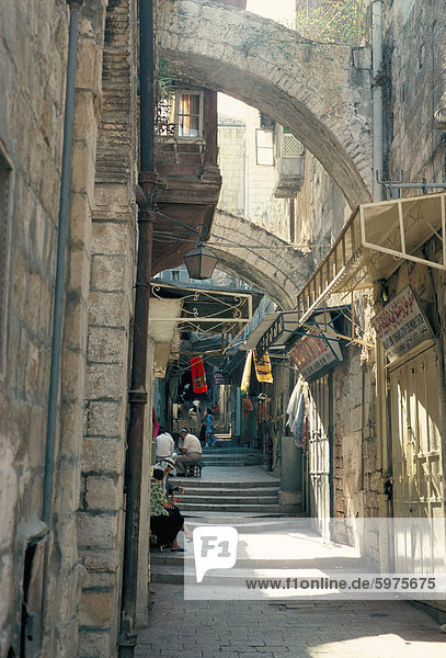 Via Dolorosa  Altstadt  UNESCO World Heritage Site  Jerusalem  Israel  Naher Osten