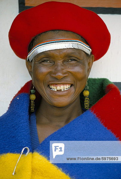 Portrait of an Nbelle (Ndbele) lady  Mabhoko (Weltevre) Nbelle village  South Africa  Africa