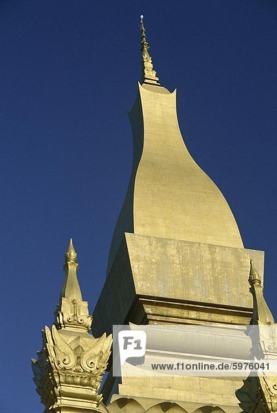 Detail Turm  Phat  die Luang  Vientiane  Laos  Indochina  Südostasien  Asien