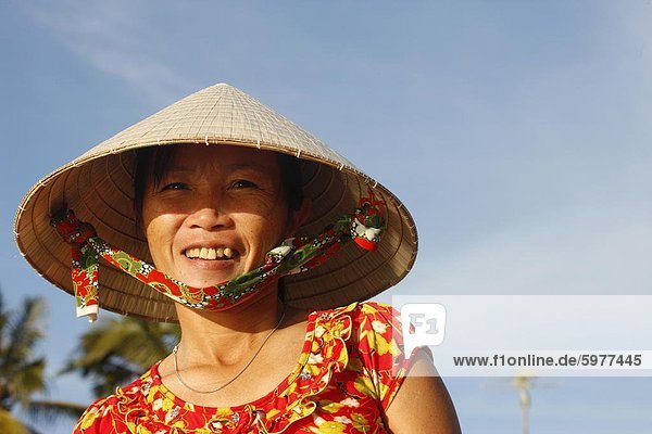 Vietnamesische Frau Mui Ne Bin Thuan Vietnam Indochina Südostasien Asien
