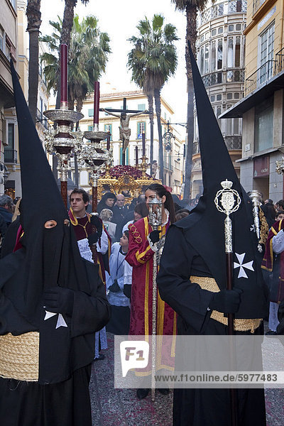 Semana Santa (Holy Week) celebrations  Malaga  Andalucia  Spain  Europe