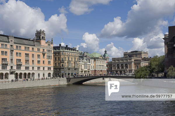 Opernhaus Oper Opern Stockholm Hauptstadt Europa Ansicht vorwärts Stromgatan Skandinavien Schweden