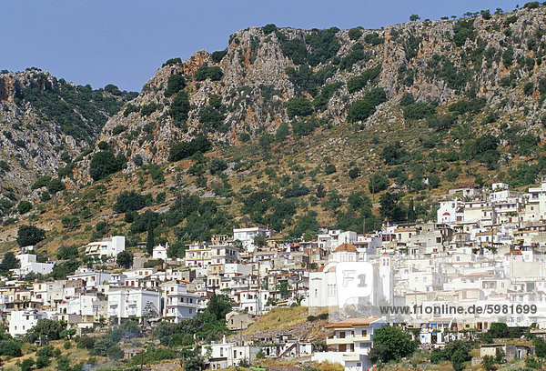 Dorf Kritsa  Insel Kreta  Griechenland  Mittelmeer  Europa