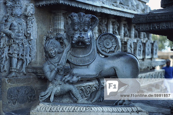 Hoysaleswara Tempel  Halebid  in der Nähe von Mysore  Indien  Asien