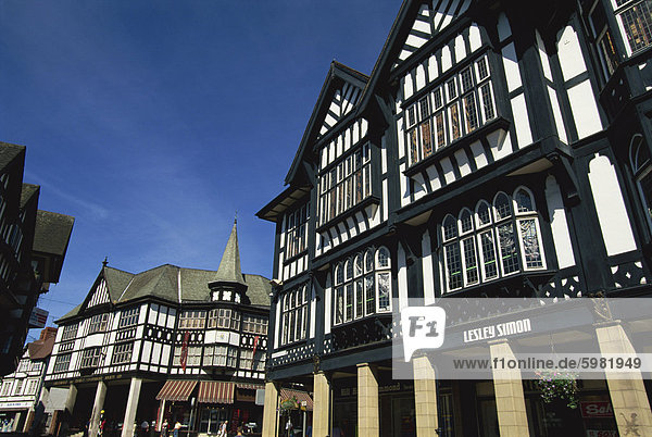 Tudor fronted buildings  Knifesmithgate  Chesterfield  Derbyshire  England  United Kingdom  Europe