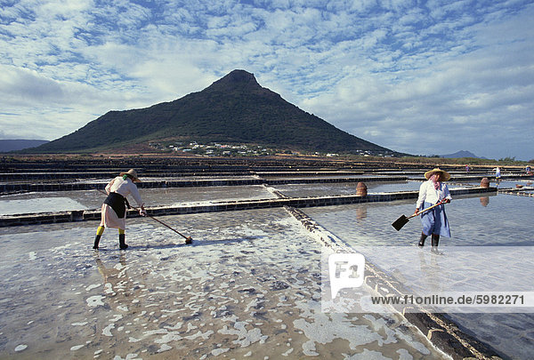 Salt pans  Mauritius  Indian Ocean  Africa