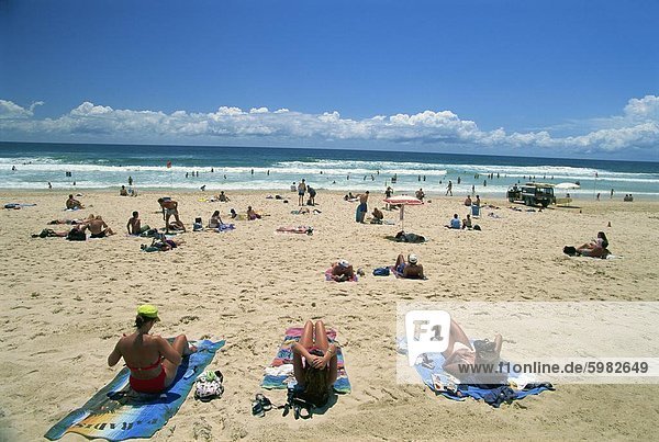 Der Strand von Surfers Paradise  Gold Coast  Queensland  Australien  Pazifik