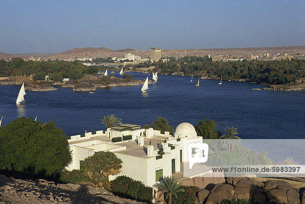 Nordafrika Gebäude weiß Ignoranz Fluss Afrika Ägypten Residenz