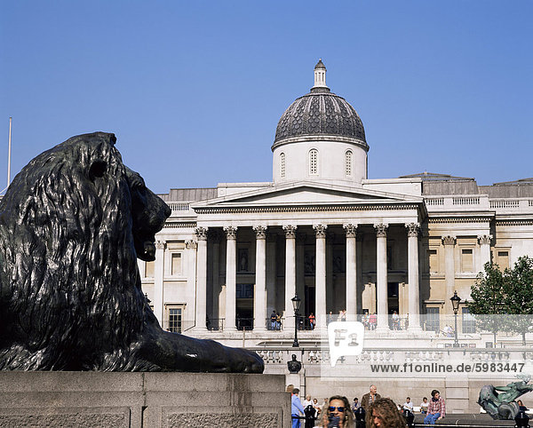 Die Nationalgalerie  Trafalgar Square  London  England  Vereinigtes Königreich  Europa