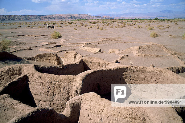 Ruinen von Tulor Dorf  aus dem Jahr dort und 100AD  in der Nähe von San Pedro de Atacama  Chile  Südamerika