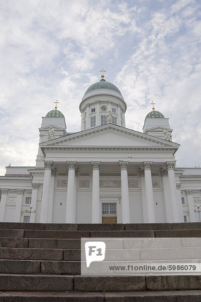 Lutherische Kathedrale in Senatsplatz  Helsinki  Finnland  Skandinavien  Europa
