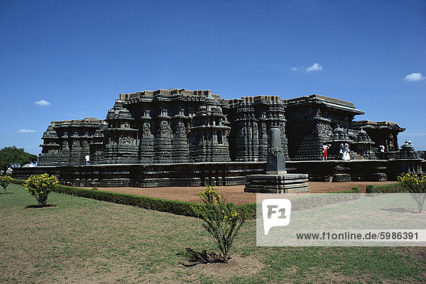 Hoysaleswara Tempel  Halebid  in der Nähe von Mysore  Indien  Asien