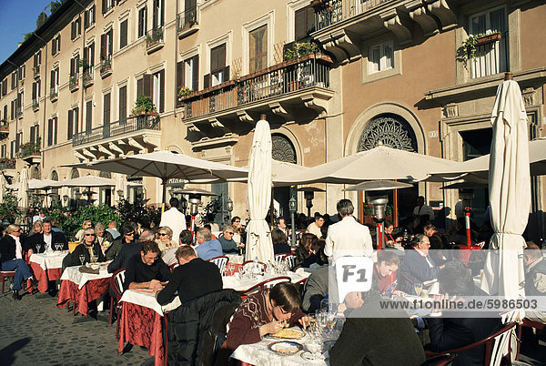 Café im Freien  Piazza Navona  Rom  Latium  Italien  Europa
