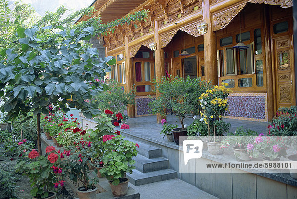 Architektur Garten Blumentopf China Asien