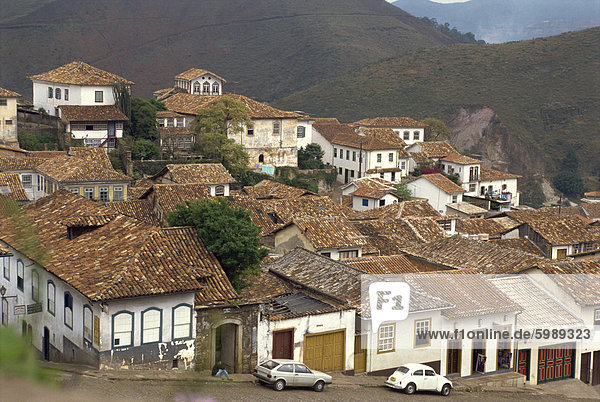 Fliesenboden Dach Gebäude Stadt Brasilien Südamerika