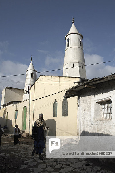Die Jamia Moschee  die große Moschee von Harar  ursprünglich errichtet im 16. Jahrhundert  Harar  Äthiopien  Afrika