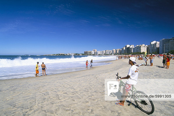 Copacabana Strand  Rio De Janeiro  Brasilien  Südamerika