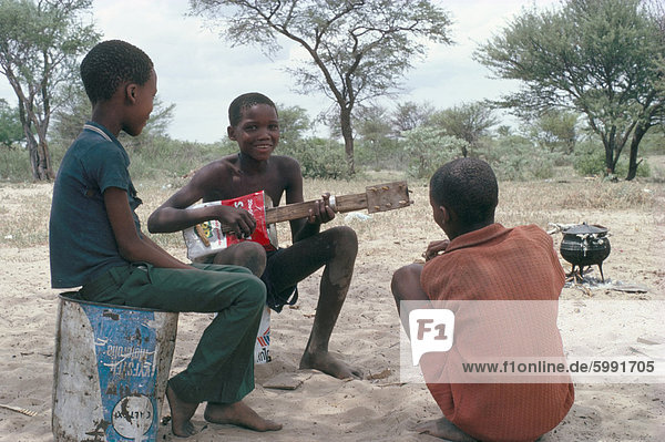 Bushman boys  Kalahari  Botswana  Africa