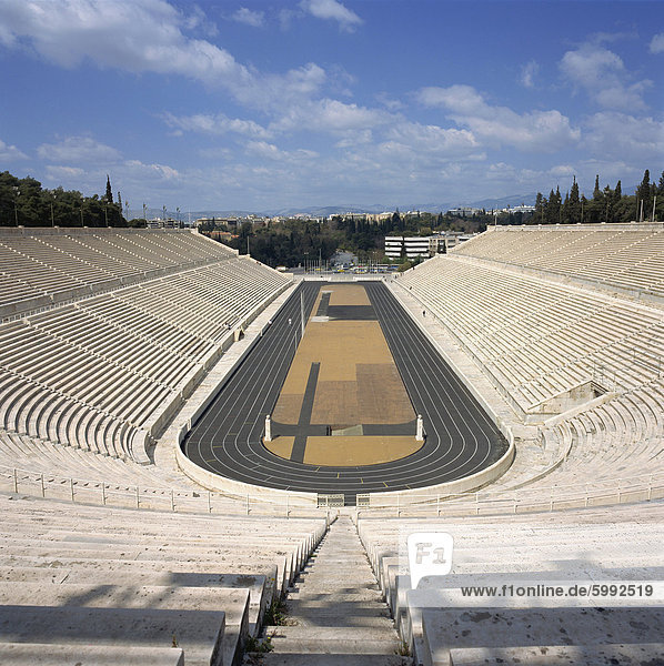 Das Stadion aus ca. 330 v. Chr. restauriert für die erste moderne Olympiade 1896 in Athen  Griechenland  Europa