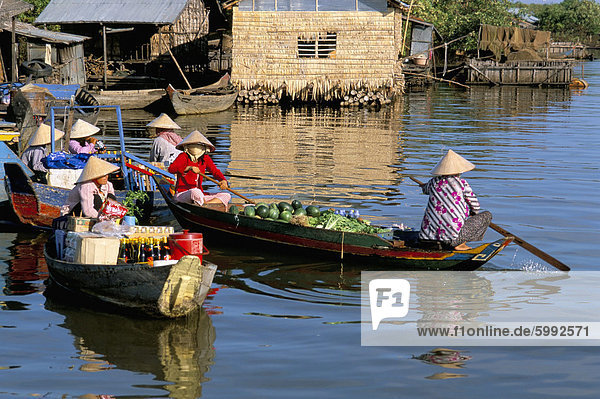 Chong Kneas Village  Tonle Sap See  Siem Reap  Kambodscha  Indochina  Südostasien  Asien